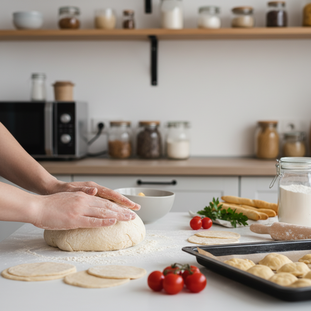 Bemielė tešla: greitis ir universalumas