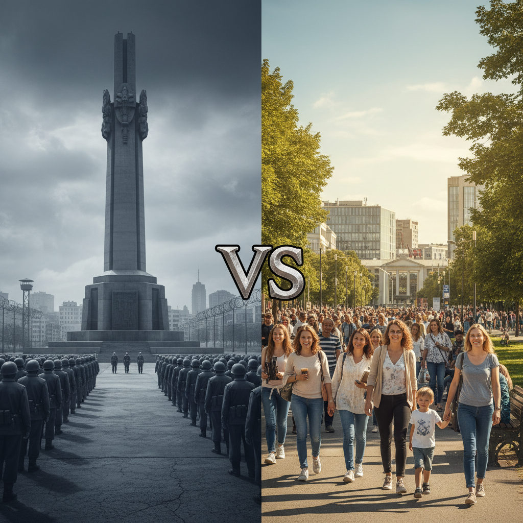 Kuo skiriasi diktatūra nuo demokratijos?