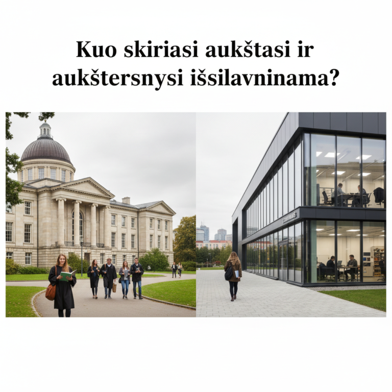 Kuo skiriasi aukštasis ir aukštesnysis išsilavinimas?