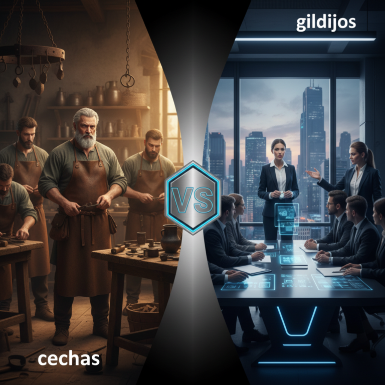 Kuo skiriasi cechas nuo gildijos?