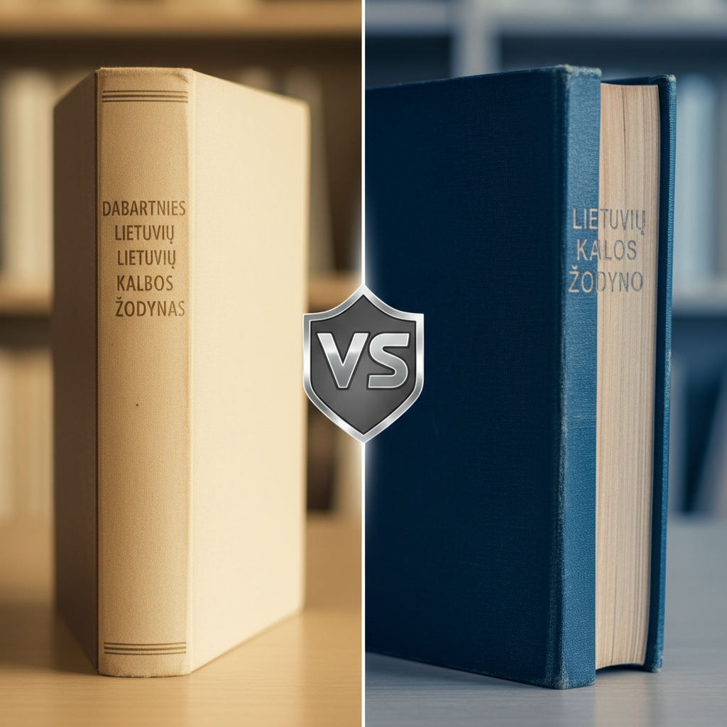 Kuo skiriasi dabartinės lietuvių kalbos žodynas nuo lietuvių kalbos žodyno?