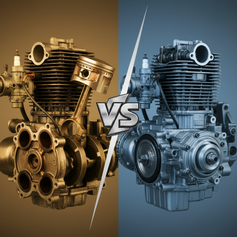 Kuo skiriasi dvitaktis variklis nuo keturtakčio?