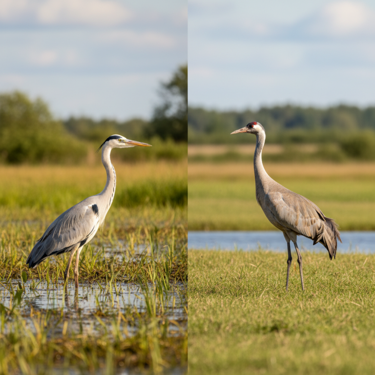 Kuo skiriasi garnys nuo gervės? Išsamus palyginimas
