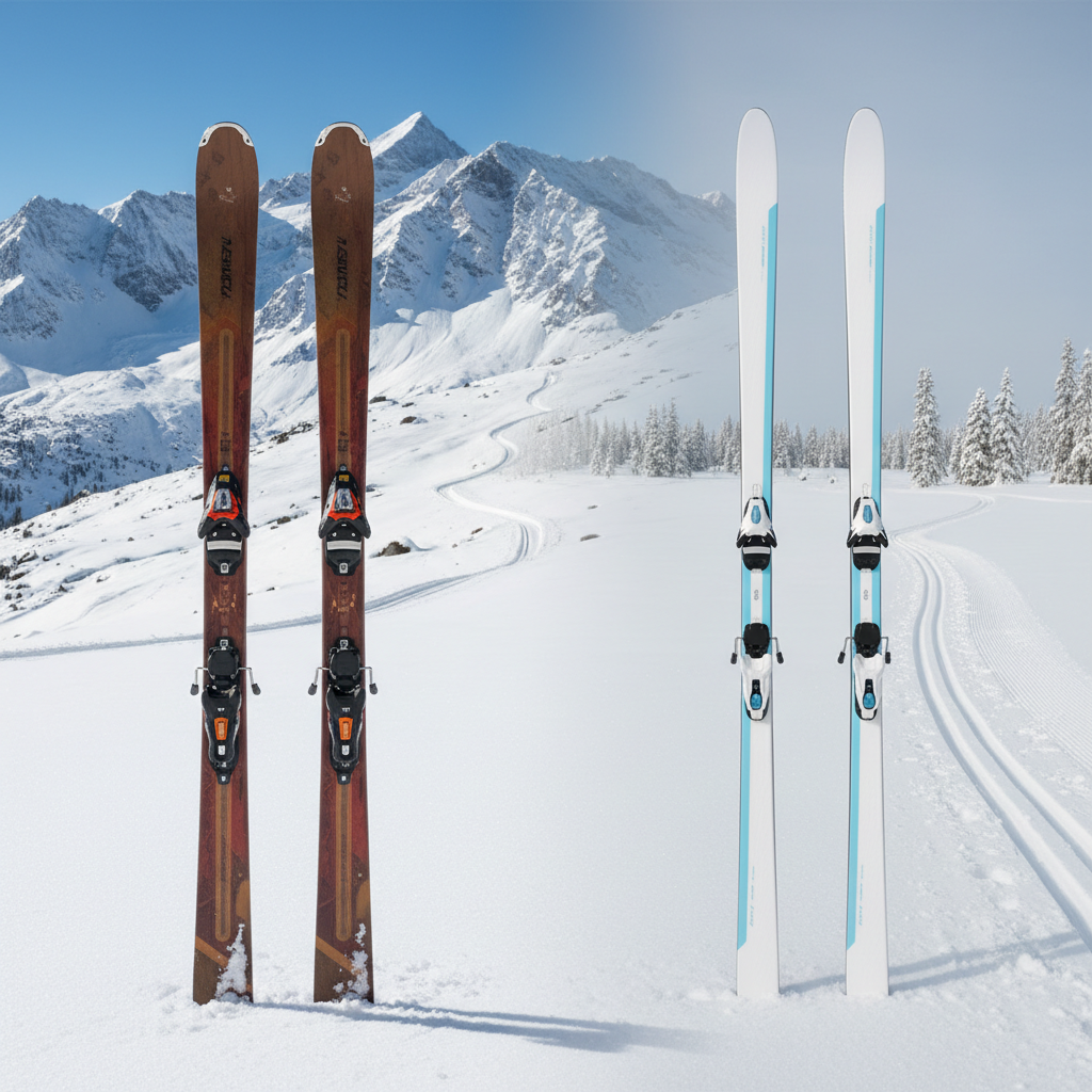 Kuo skiriasi kalnų ir lygumų slidės?