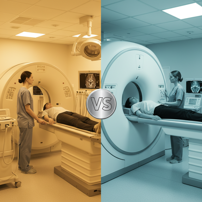 Kuo skiriasi kompiuterinė tomografija nuo magnetinio rezonanso?