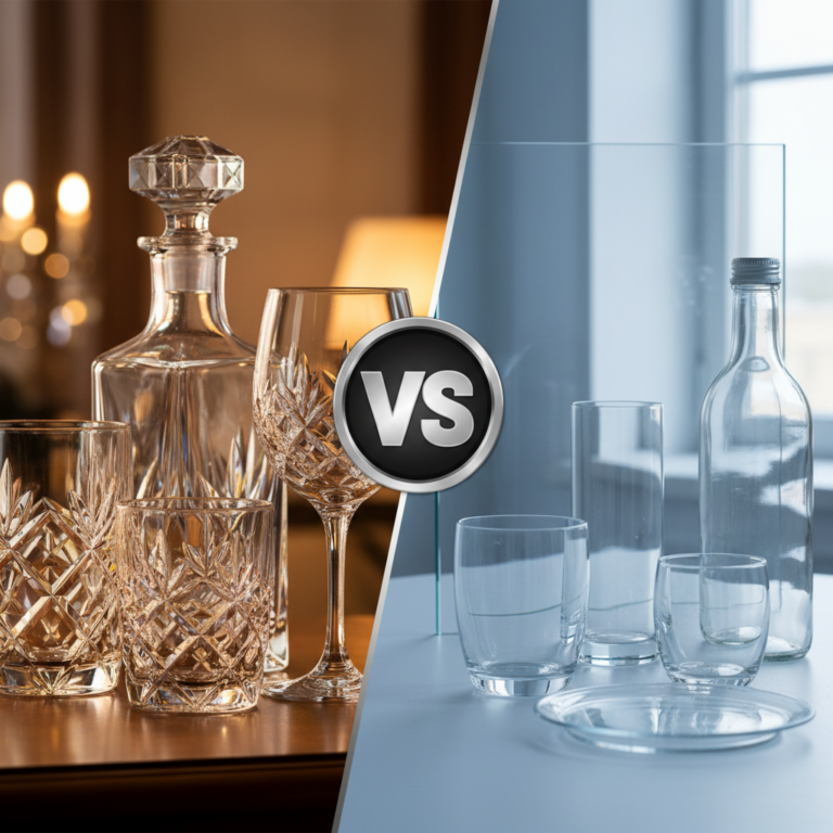 Kuo skiriasi krištolas nuo stiklo?