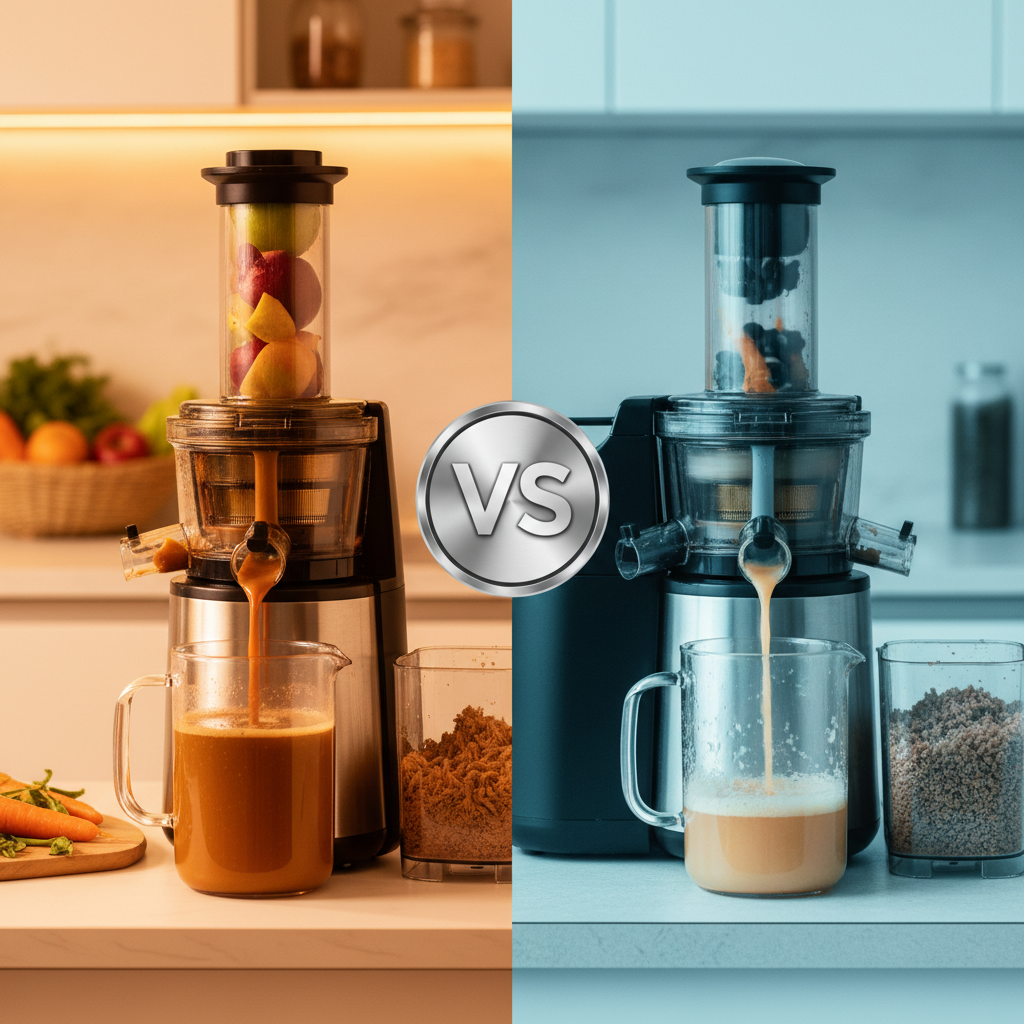 Kuo skiriasi lėtaeigė sulčiaspaudė nuo paprastos?