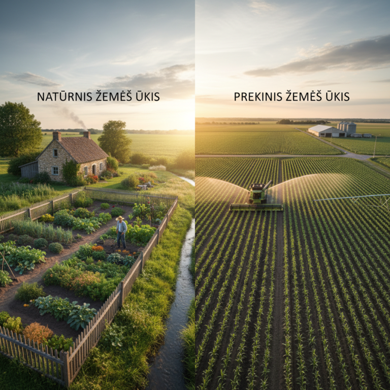 Kuo Skiriasi Natūrinis ir Prekinis Žemės Ūkis?