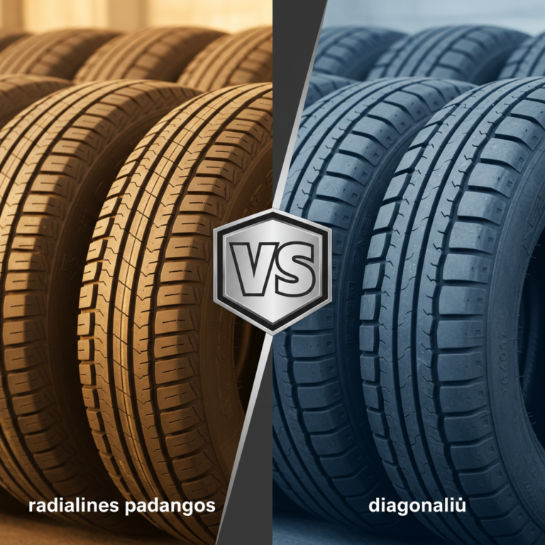 Kuo skiriasi radialinės padangos nuo diagonalių?