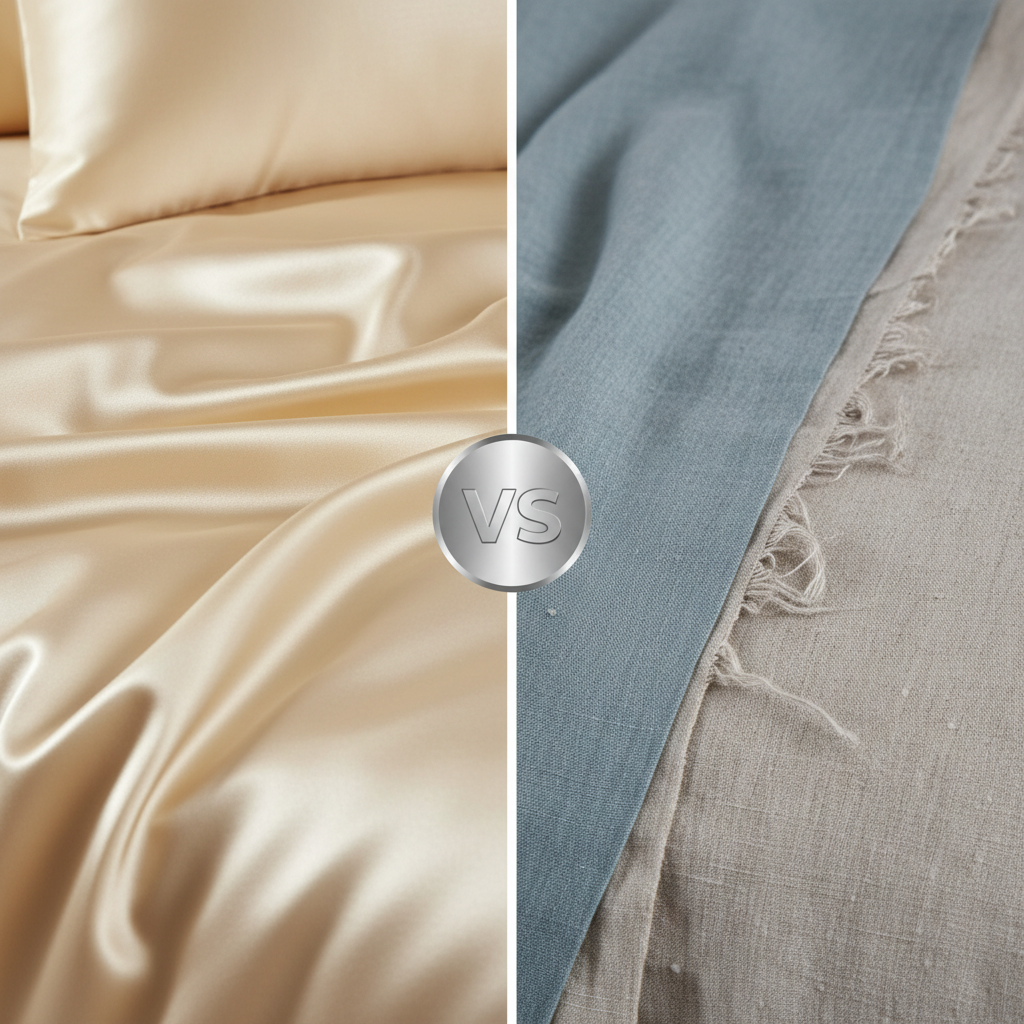 Kuo skiriasi satininė patalynė nuo kitų audinių?