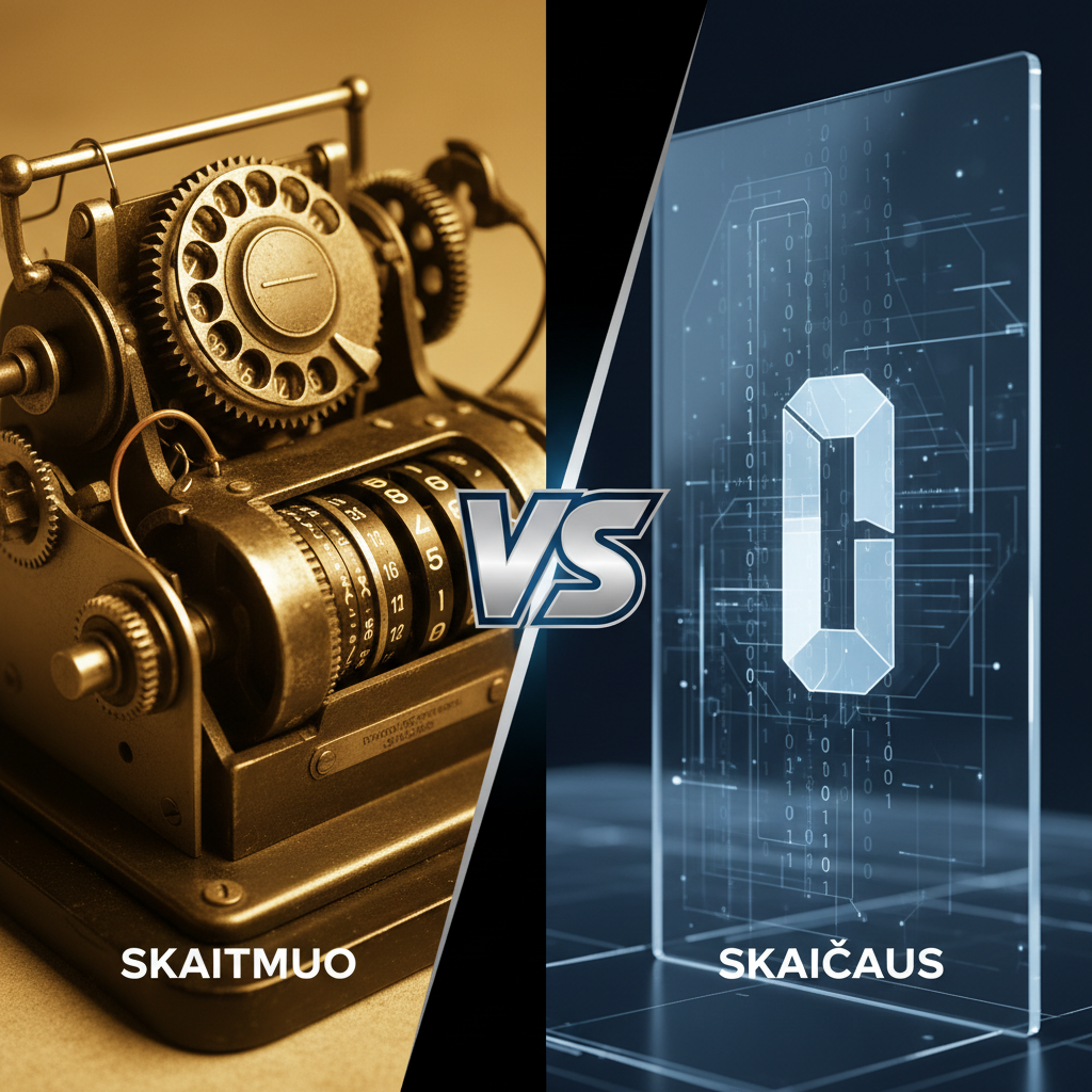 Kuo skiriasi skaitmuo nuo skaičiaus?