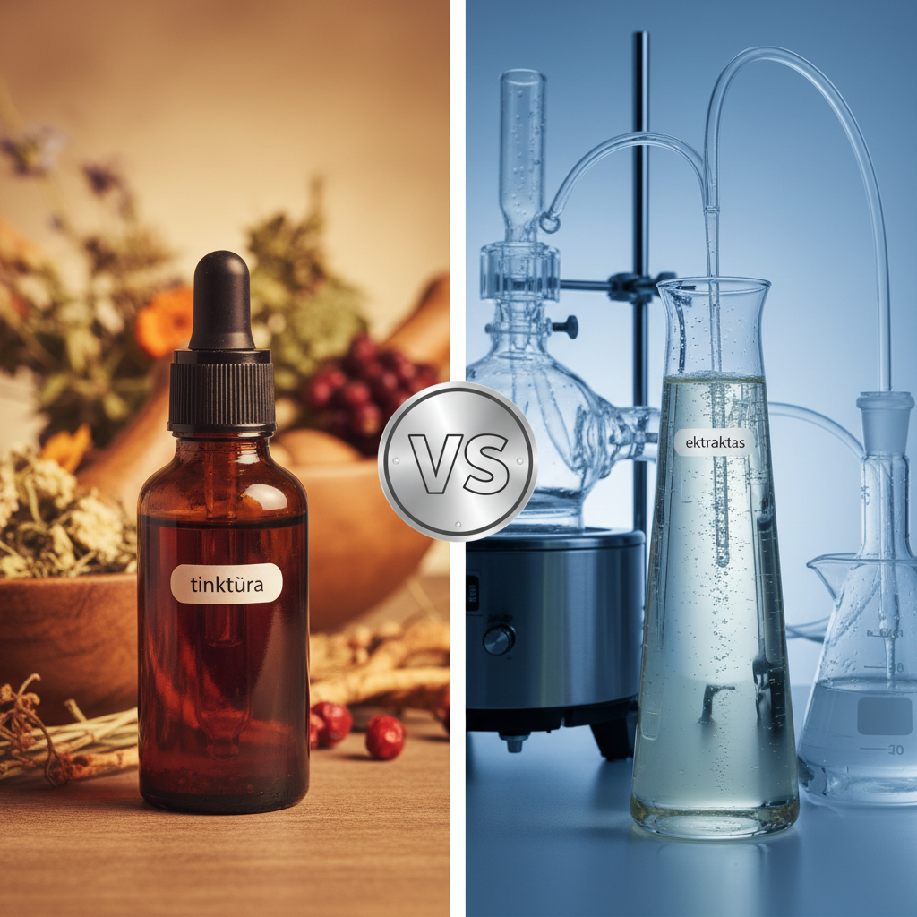 Kuo skiriasi tinktūra nuo ekstrakto? Išsamus paaiškinimas