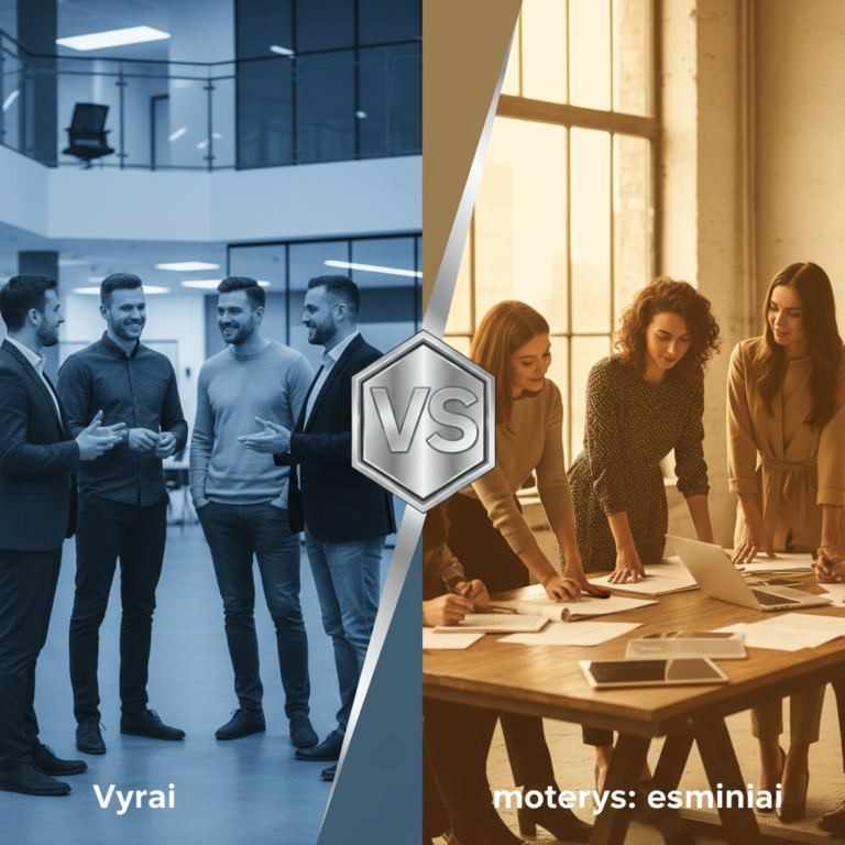 Vyrai ir moterys: esminiai skirtumai ir panašumai