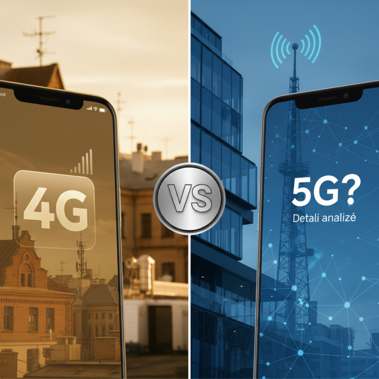 Kuo skiriasi 4G nuo 5G? Detali analizė