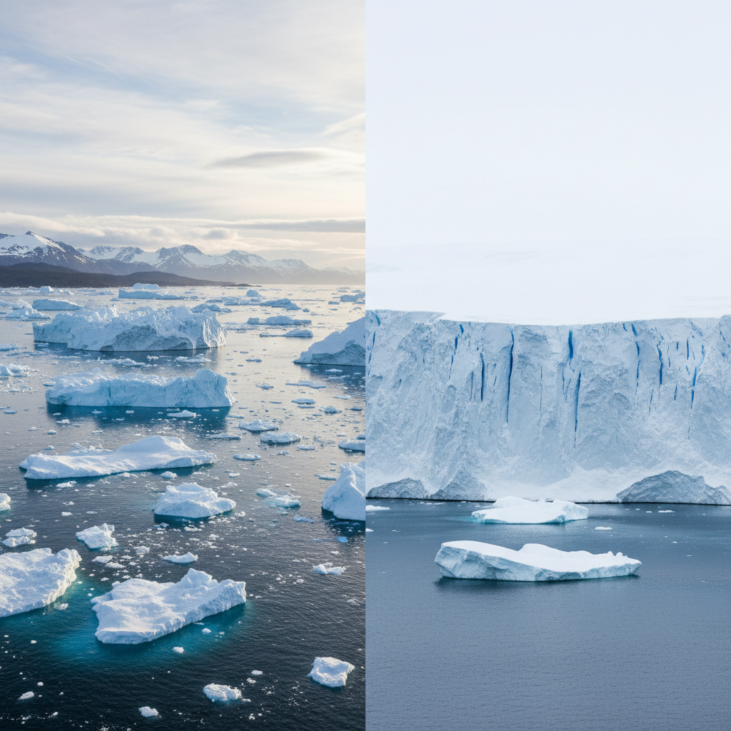 Kuo skiriasi Arkties ir Antarkties apledėjimas?