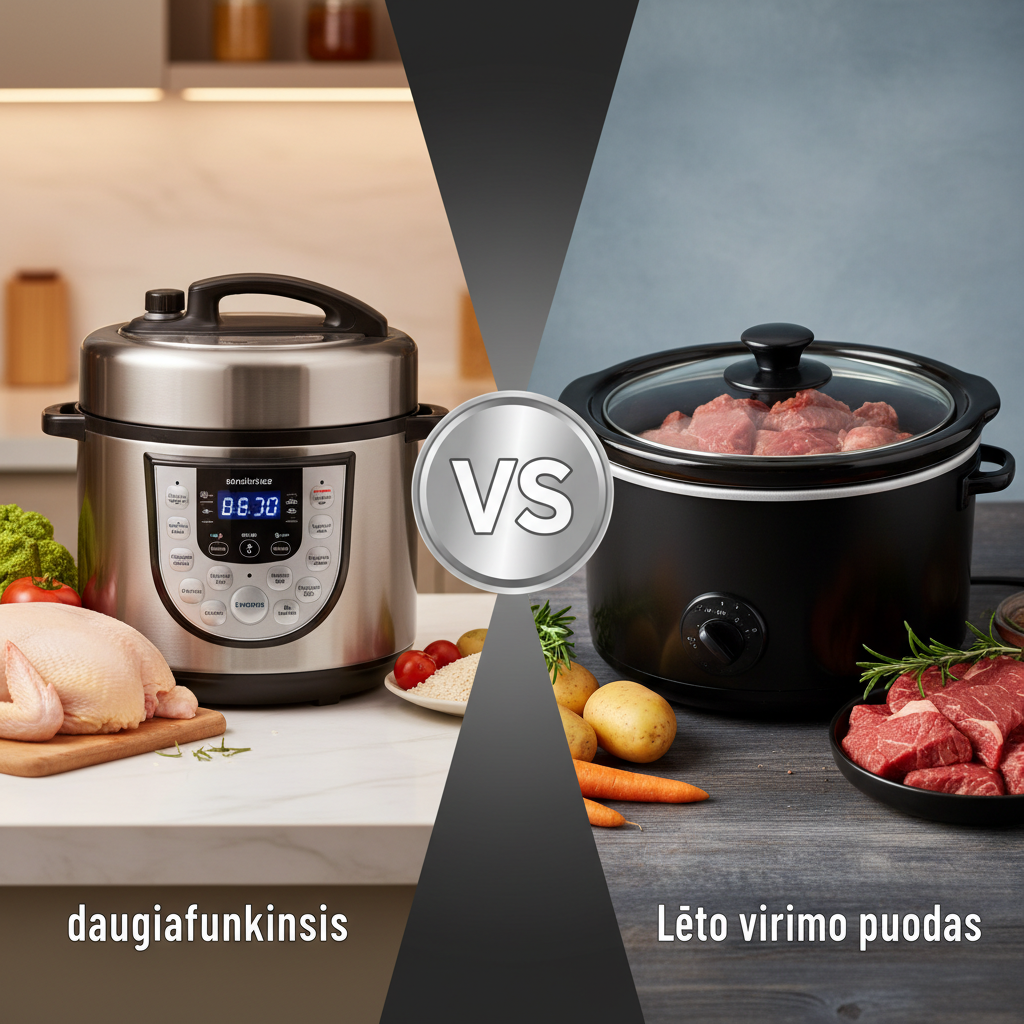 Kuo skiriasi daugiafunkcinis puodas nuo lėto virimo puodo?