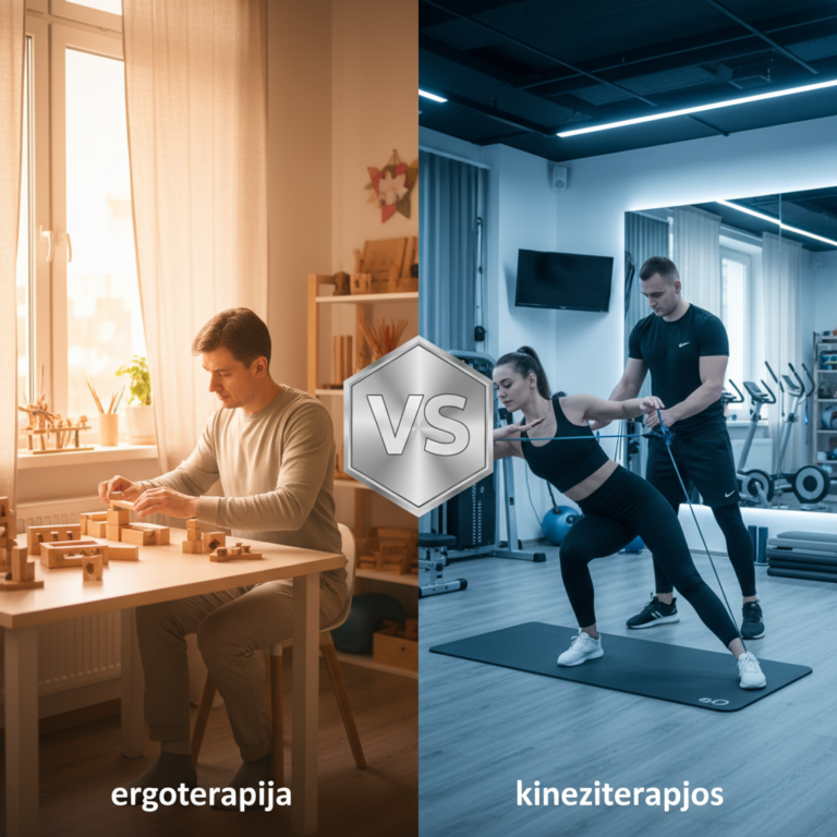 Kuo skiriasi ergoterapija nuo kineziterapijos?