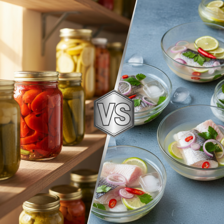 Kuo skiriasi konservavimas nuo marinavimo?