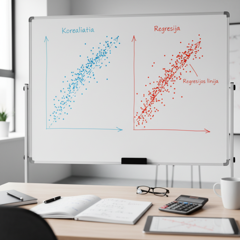 Kuo skiriasi koreliacija ir regresija? Gilus paaiškinimas