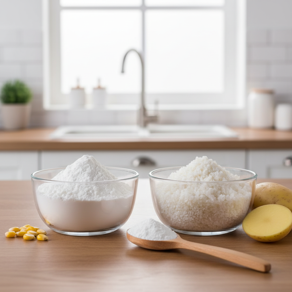 Kuo skiriasi kukurūzų ir bulvių krakmolas?