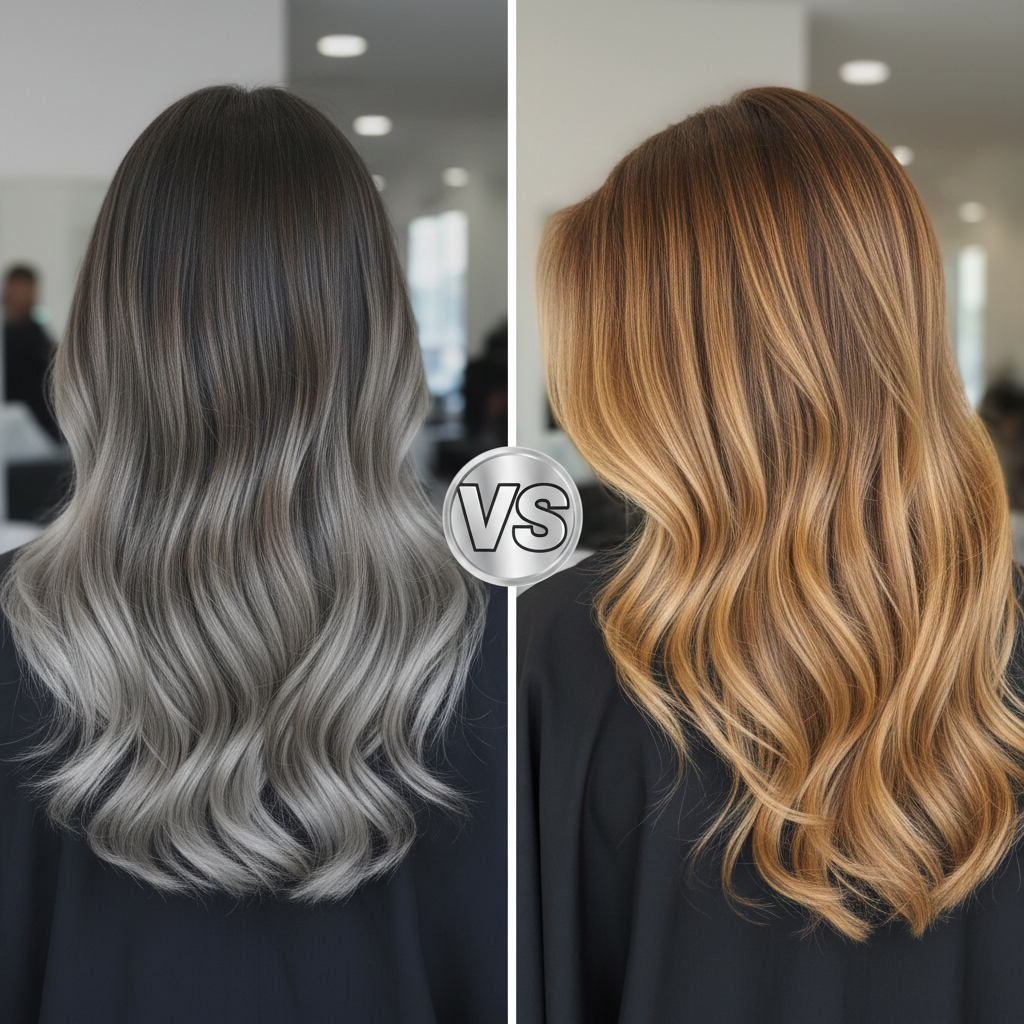 Kuo skiriasi Ombre nuo Balayage: detalus plaukų dažymo palyginimas