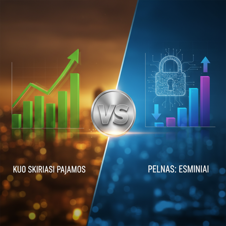 Kuo skiriasi pajamos ir pelnas: esminiai skirtumai ir reikšmė