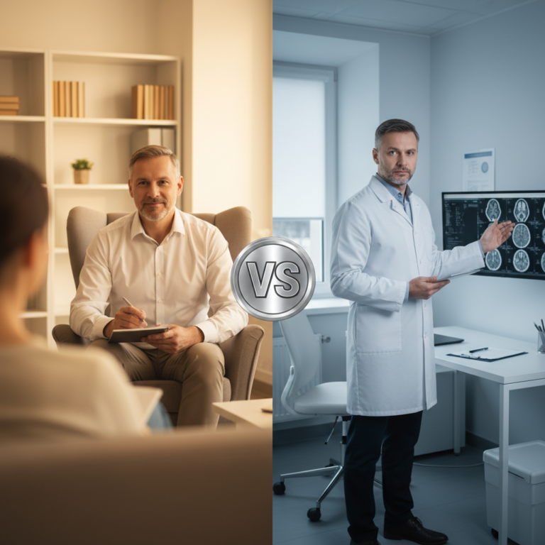 Kuo skiriasi psichologas nuo psichiatro?