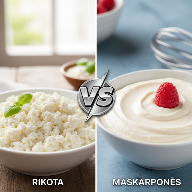 Kuo skiriasi Rikota nuo Maskarponės?