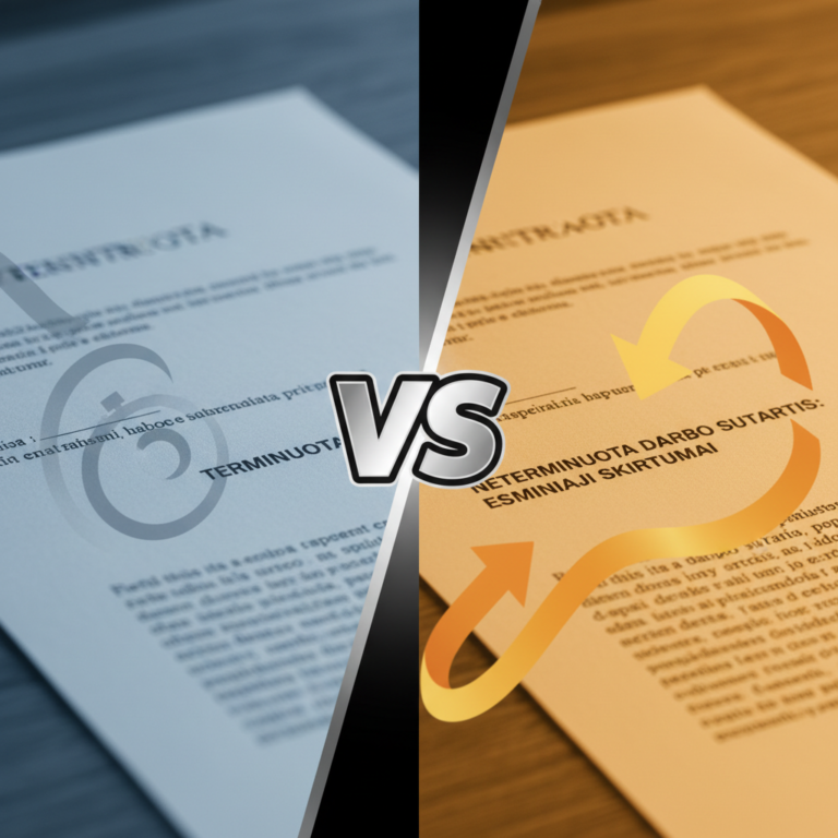 Terminuota vs. Neterminuota Darbo Sutartis: Esminiai Skirtumai