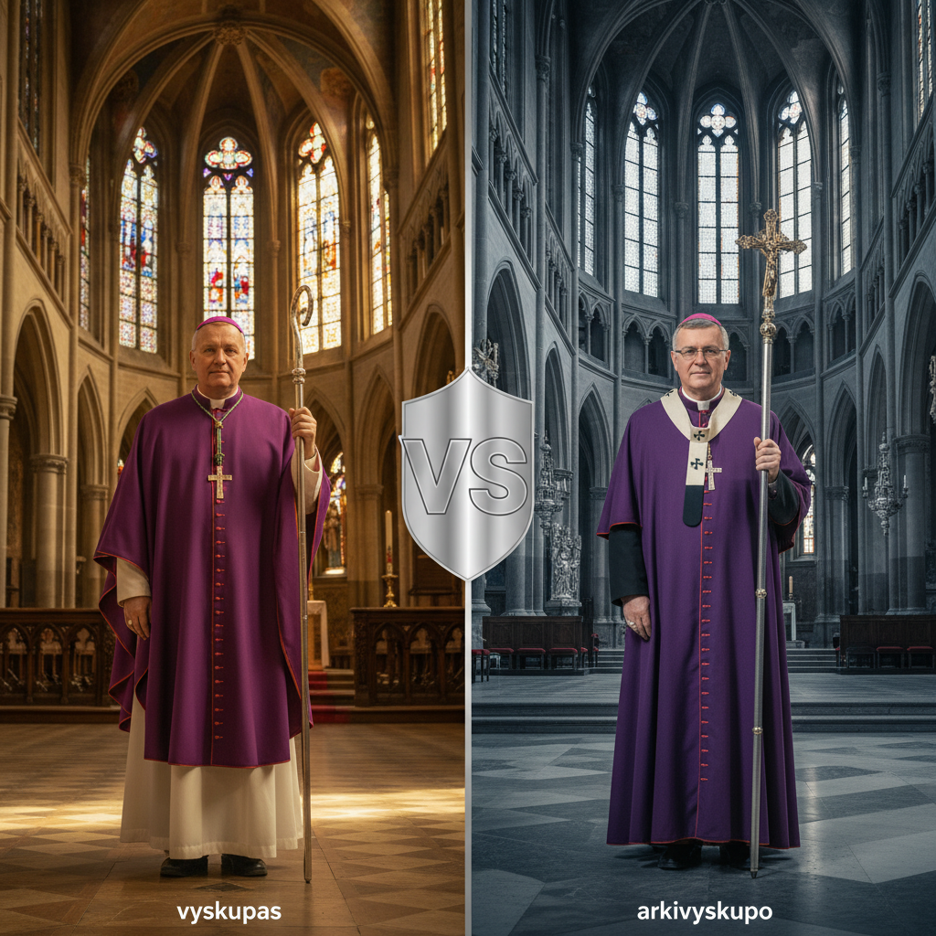 Kuo skiriasi vyskupas nuo arkivyskupo?