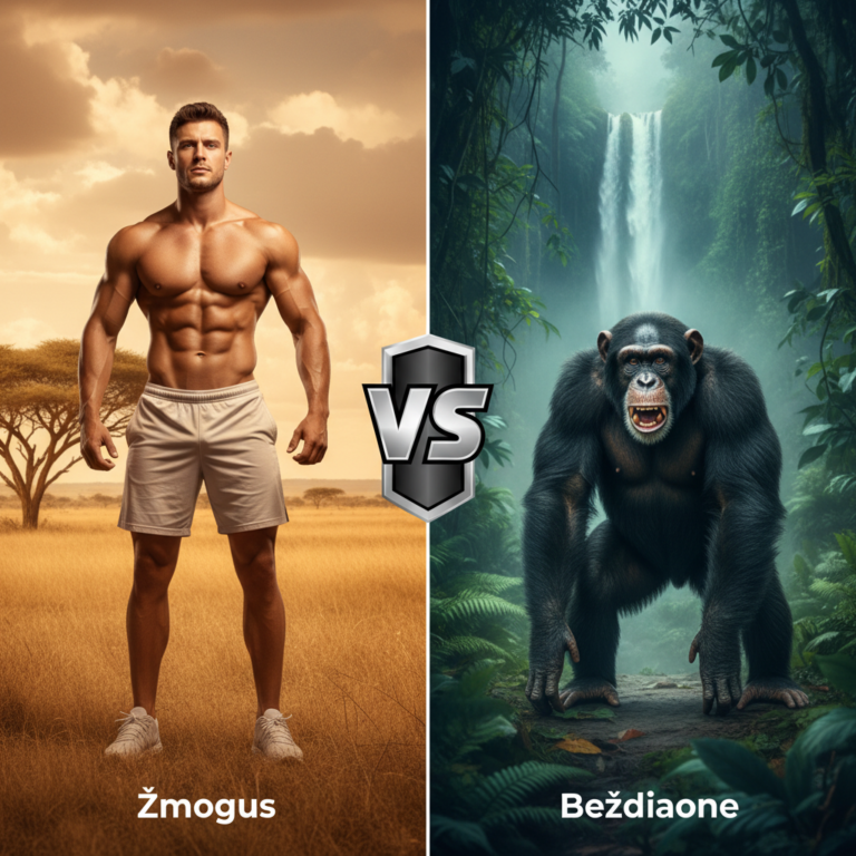 Žmogus vs Beždžionė: Išoriniai Skirtumai
