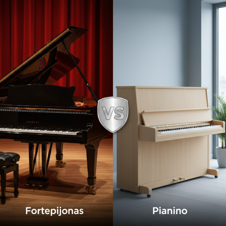 Kuo Skiriasi Fortepijonas Nuo Pianino?