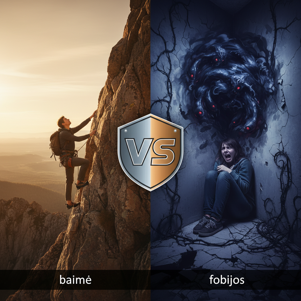 Kuo skiriasi baimė nuo fobijos?