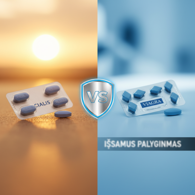 Kuo skiriasi Cialis nuo Viagros? Išsamus palyginimas