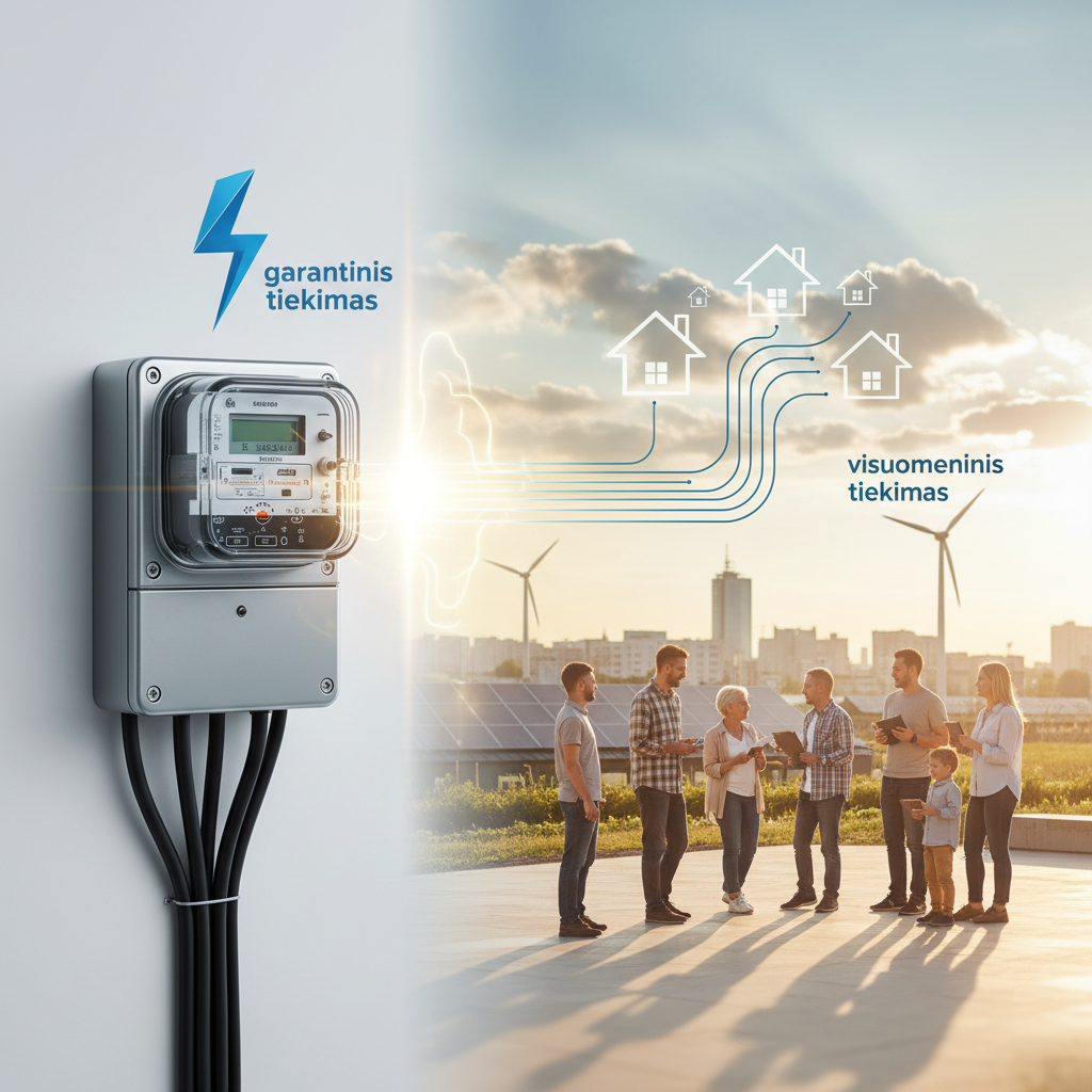 Kuo skiriasi garantinis ir visuomeninis elektros tiekimas?