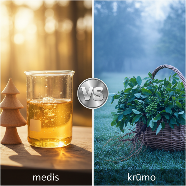 Kuo skiriasi medis nuo krūmo?