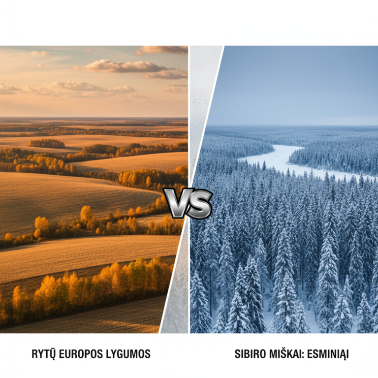 Rytų Europos Lygumos ir Sibiro Miškai: Esminiai Skirtumai
