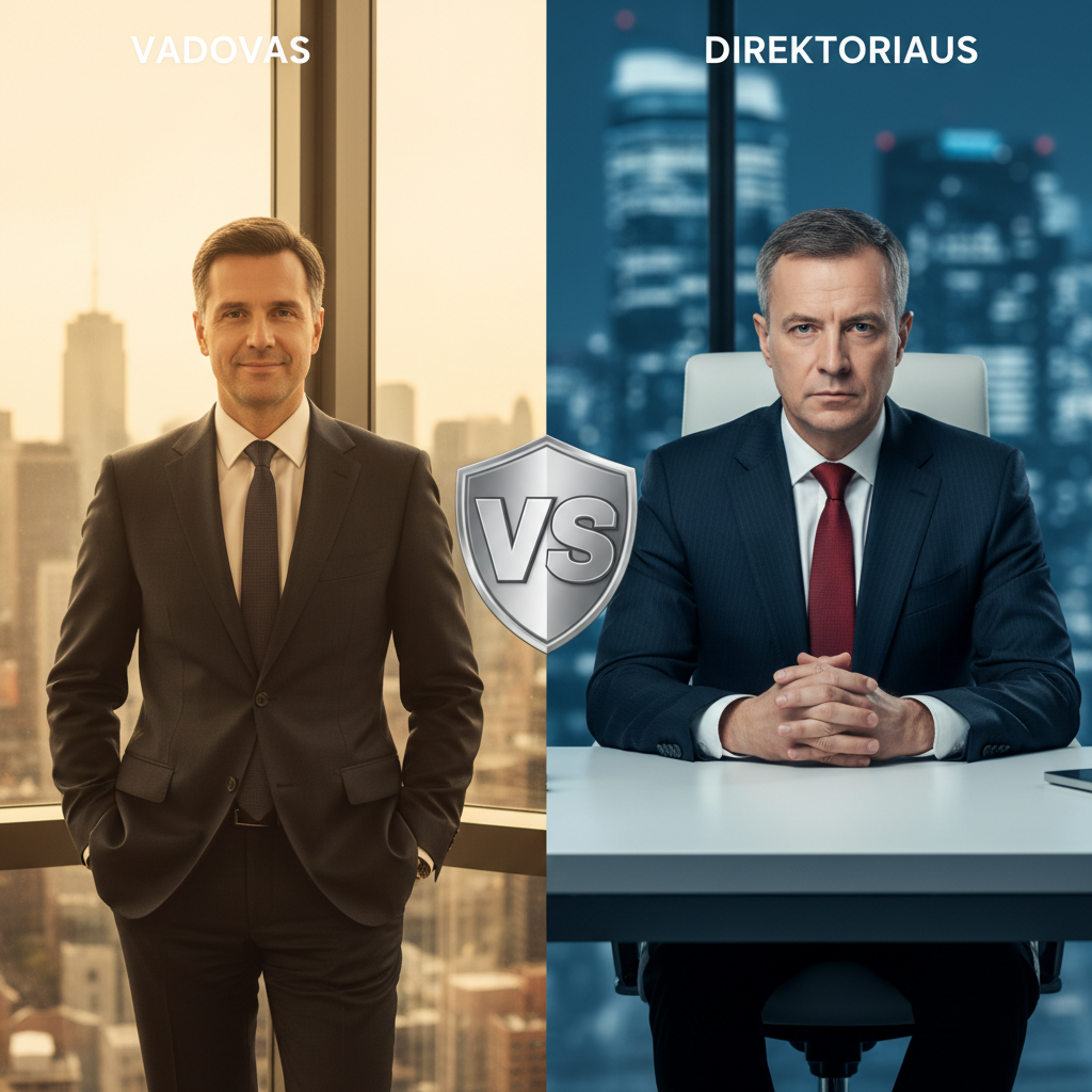 Kuo skiriasi Vadovas nuo Direktoriaus?