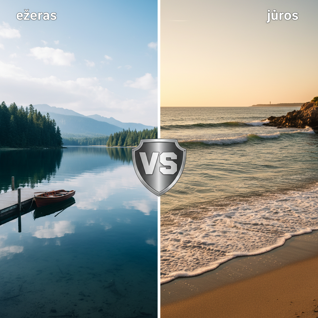 Kuo skiriasi ežeras nuo jūros? Išsamus palyginimas