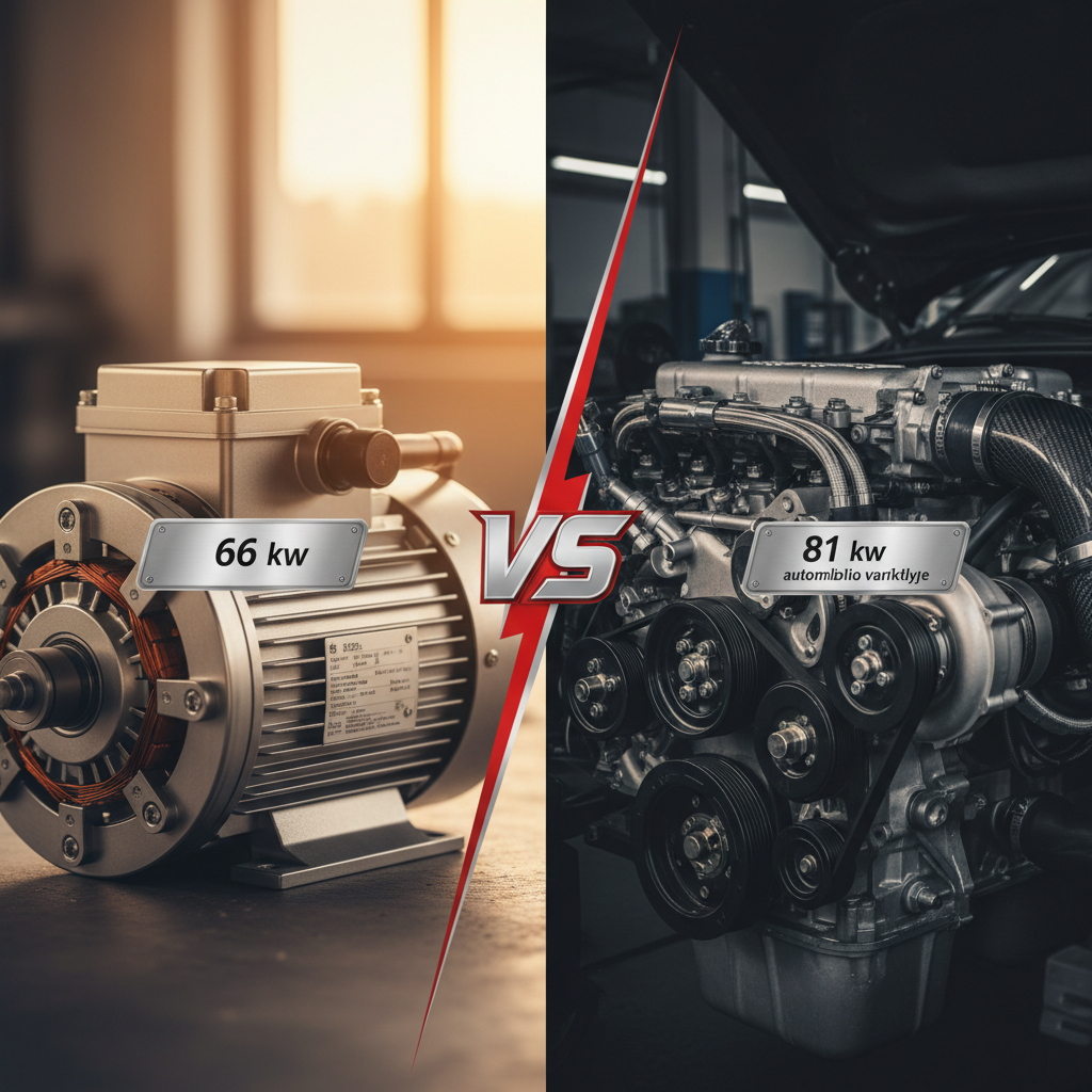 Kuo skiriasi 66 kW nuo 81 kW automobilio variklyje?