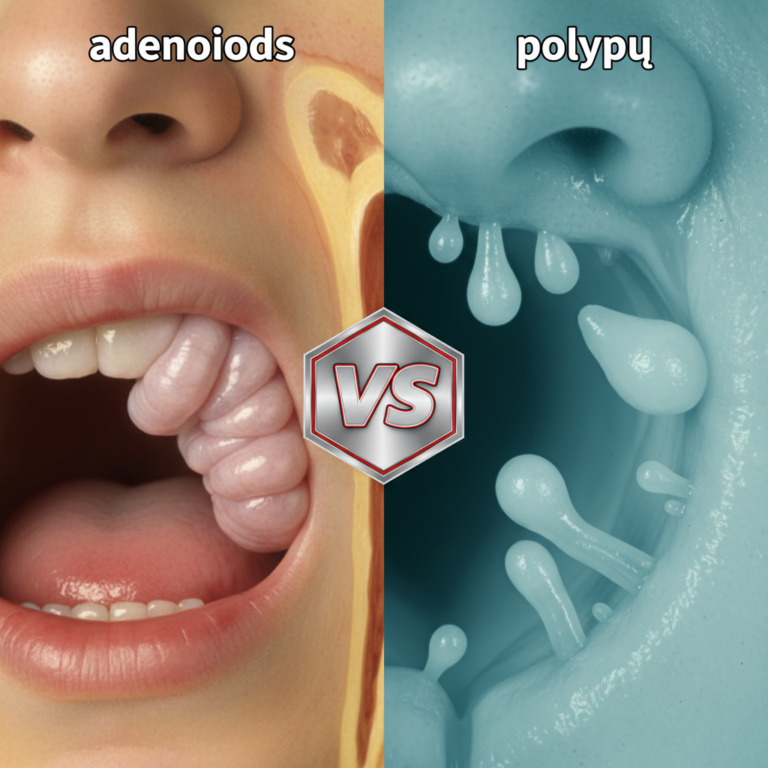 Kuo skiriasi adenoidai nuo polipų? Išsamus gidas