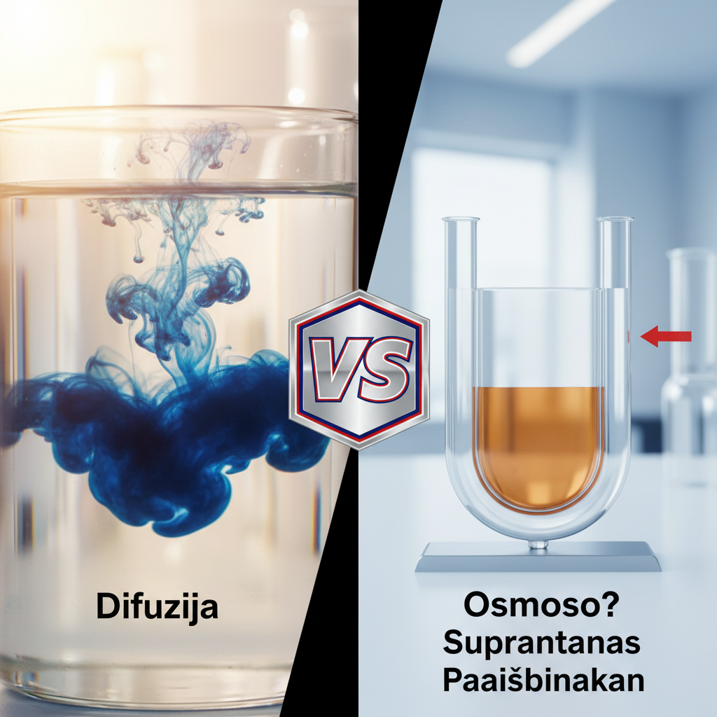 Kuo skiriasi Difuzija nuo Osmoso? Suprantamas Paaiškinimas