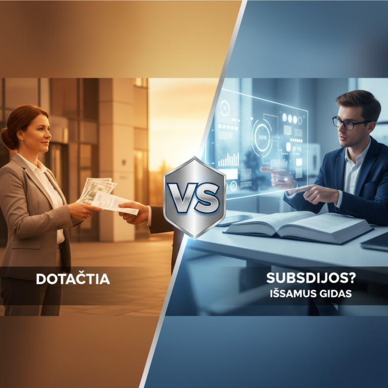 Kuo skiriasi dotacija nuo subsidijos? Išsamus gidas