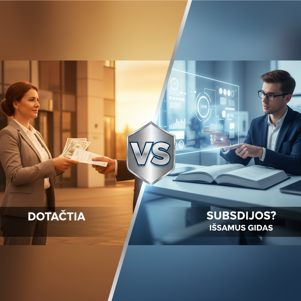 Kuo skiriasi dotacija nuo subsidijos? Išsamus gidas