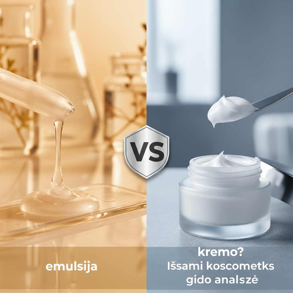 Kuo skiriasi emulsija nuo kremo? Išsami kosmetikos gido analizė