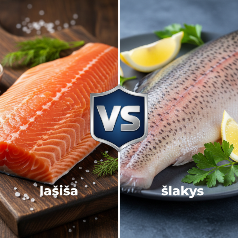 Kuo skiriasi lašiša nuo šlakio? Išsamus palyginimas