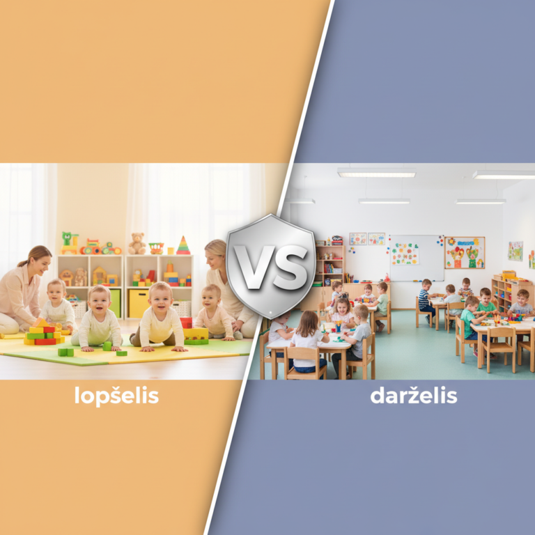 Kuo skiriasi lopšelis nuo darželio?