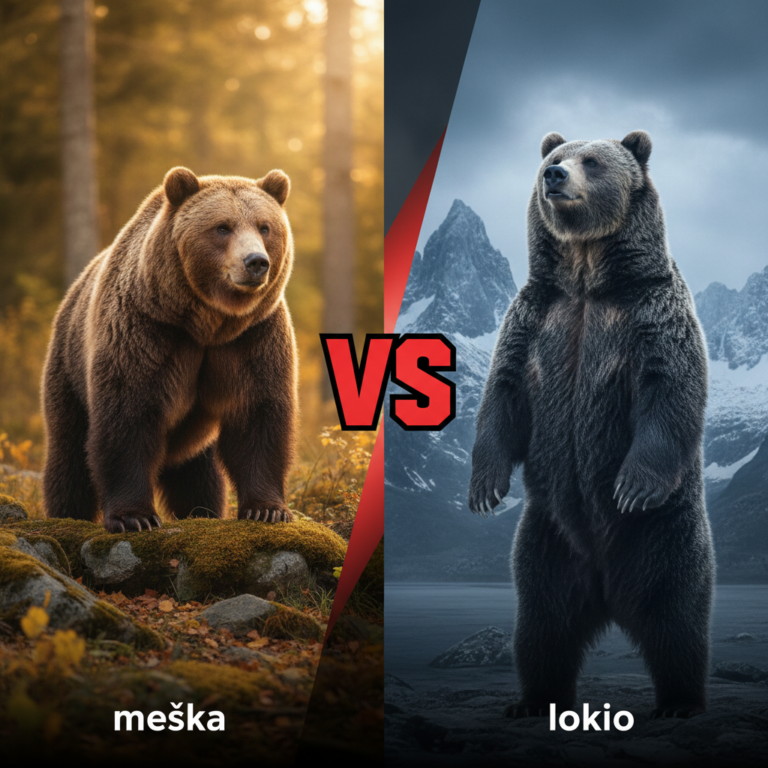 Kuo skiriasi meška nuo lokio?