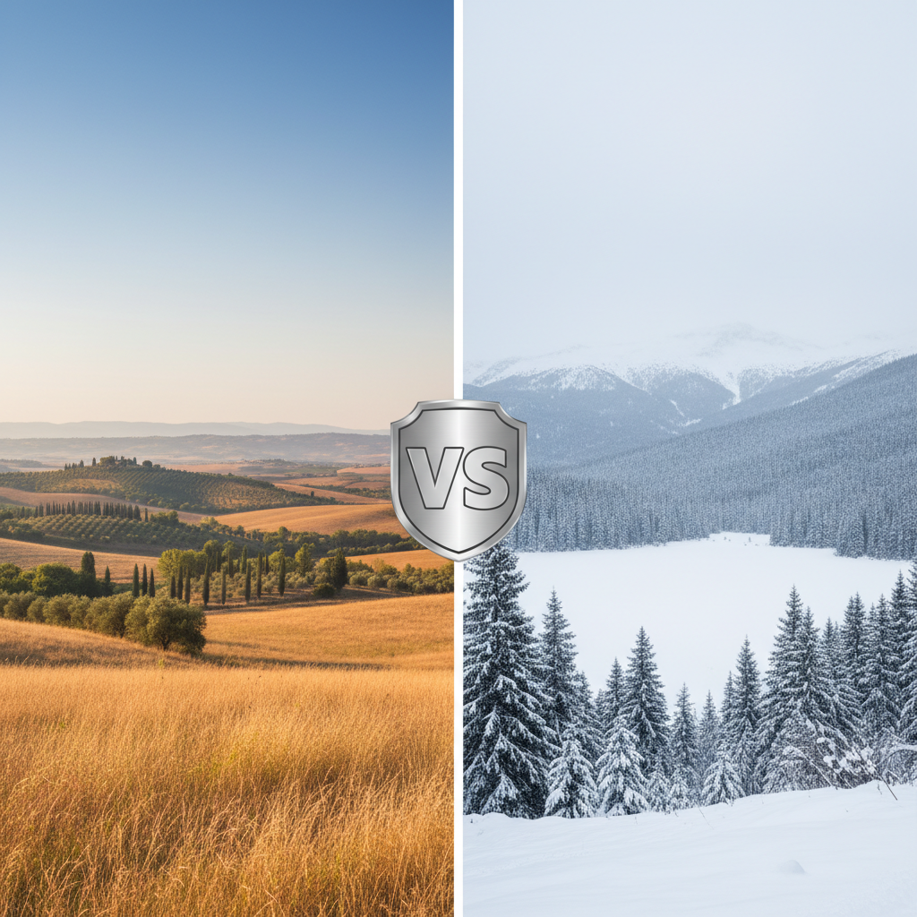 Kuo skiriasi Viduržemio klimato vasara nuo žiemos?