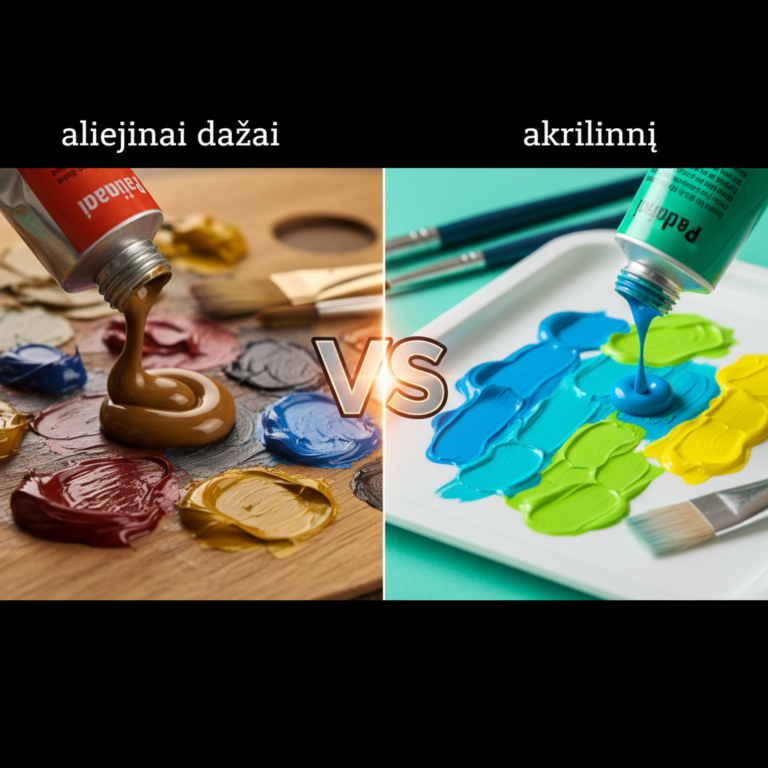 Kuo skiriasi aliejiniai dažai nuo akrilinių?